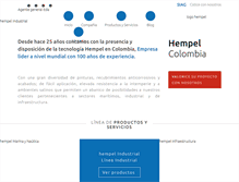 Tablet Screenshot of hempelcolombia.com
